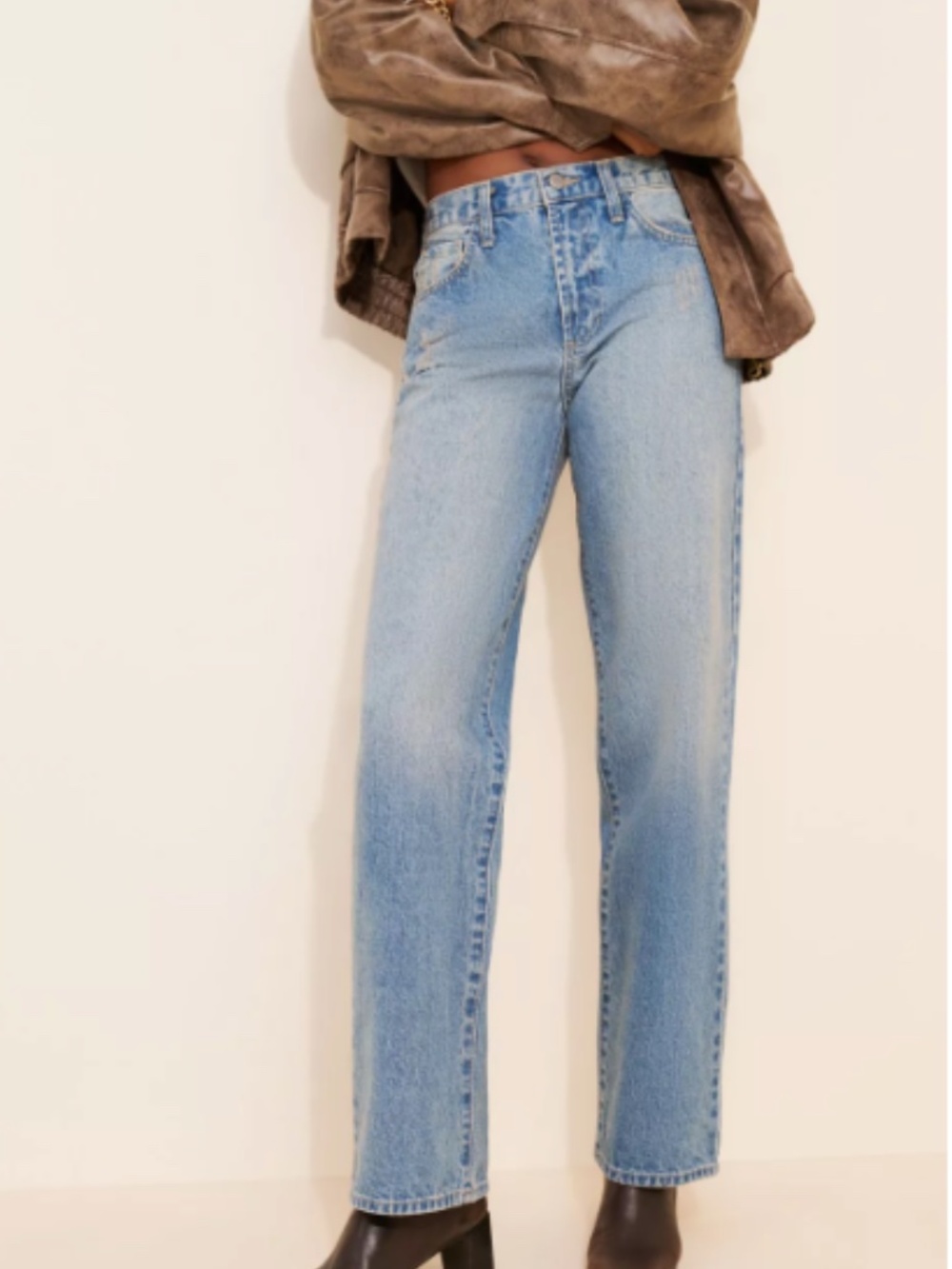 Just Black Denim Relaxed Waist Straight Leg Jean Women's Size 24 Cotton (G)